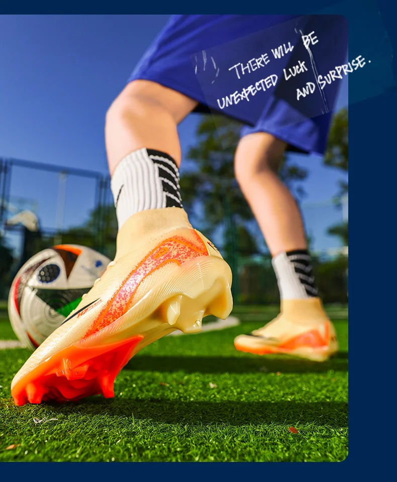 Men Football Boots High Quality Soccer Shoes 2025 New Ultralight FG/TF Soccer Cleats High Top Grass Training Football Boots