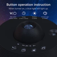 1 pc 13 in 1 Star Projector Night Light Galaxy Projector Bedroom Planetarium Projector  with Timer and Rotation Function 2