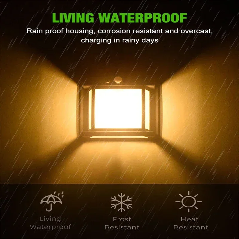 1~4Pcs Outdoor Solar Wall Lamp Waterproof Tungsten Filament Lamp Induction Lamp Household Light Garden Wall Light 6