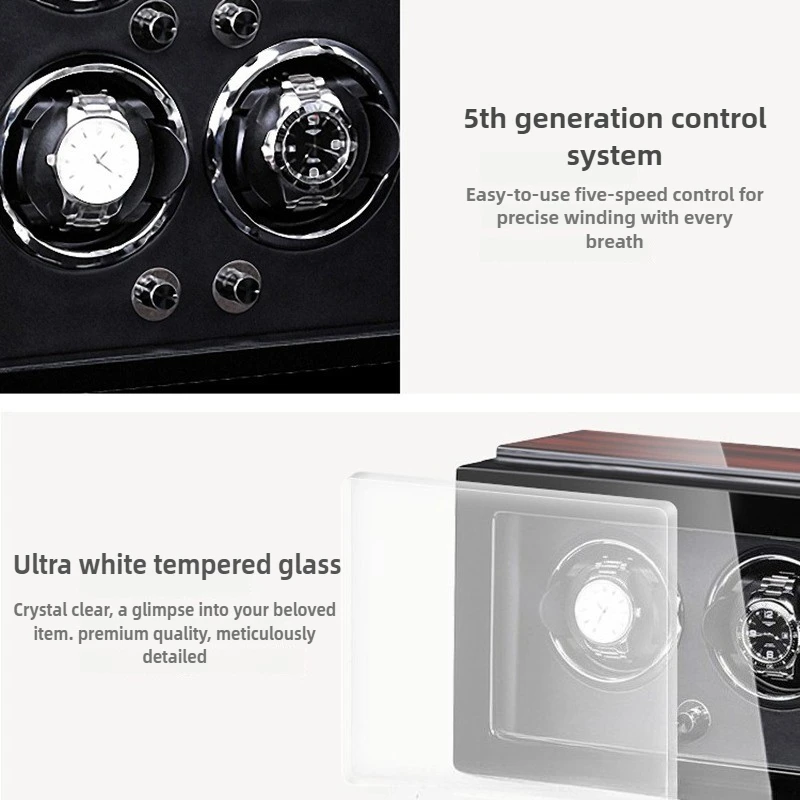 Large Capacity Automatic Watch Winder Cabinet with Piano Lacquer Finish, Rectangular Wo... - SKU LAWW1123 - UGI Packaging