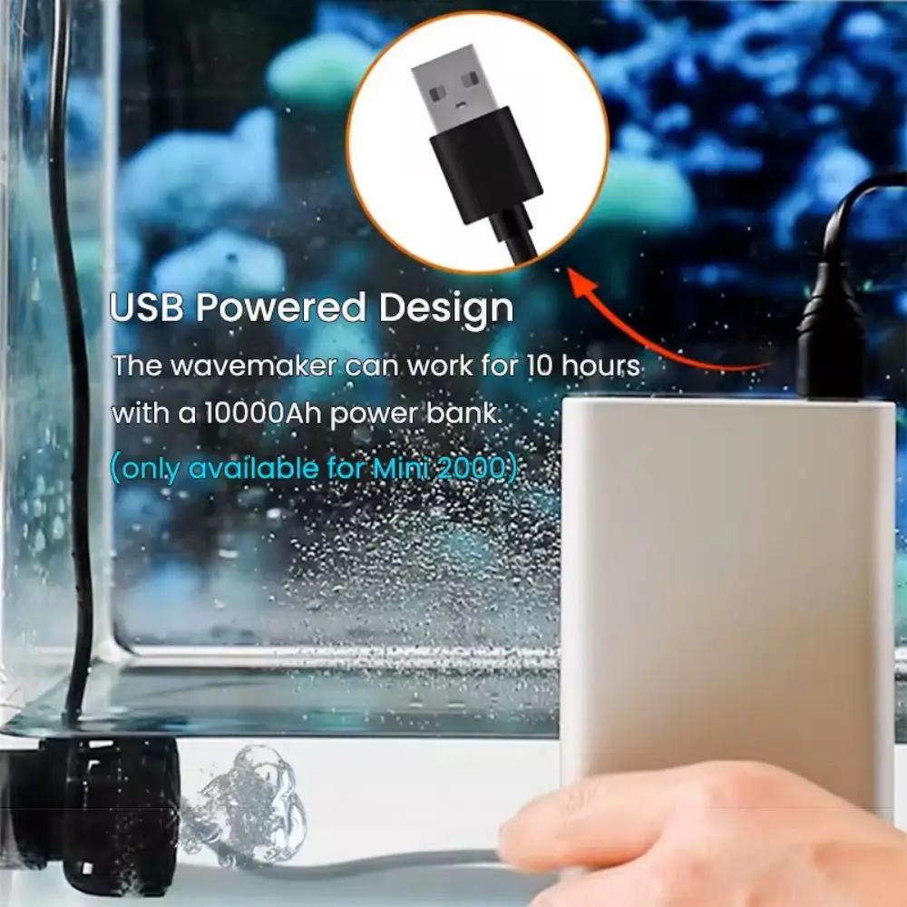 ZKSJ-Mini Slim Ultra Quiet DC USB Powered Aquarium Wavemaker Pump