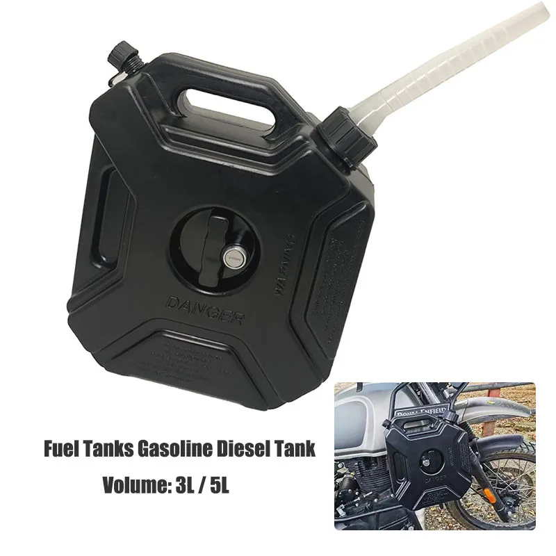 5L Liters 2 color Jerry Can Black Fuel Tank Can Car Motorcycle Spare Petrol Oil Tank Backup Jerrycan Fuel-jugs Canister For BMW petrol can motorcycle fuel container