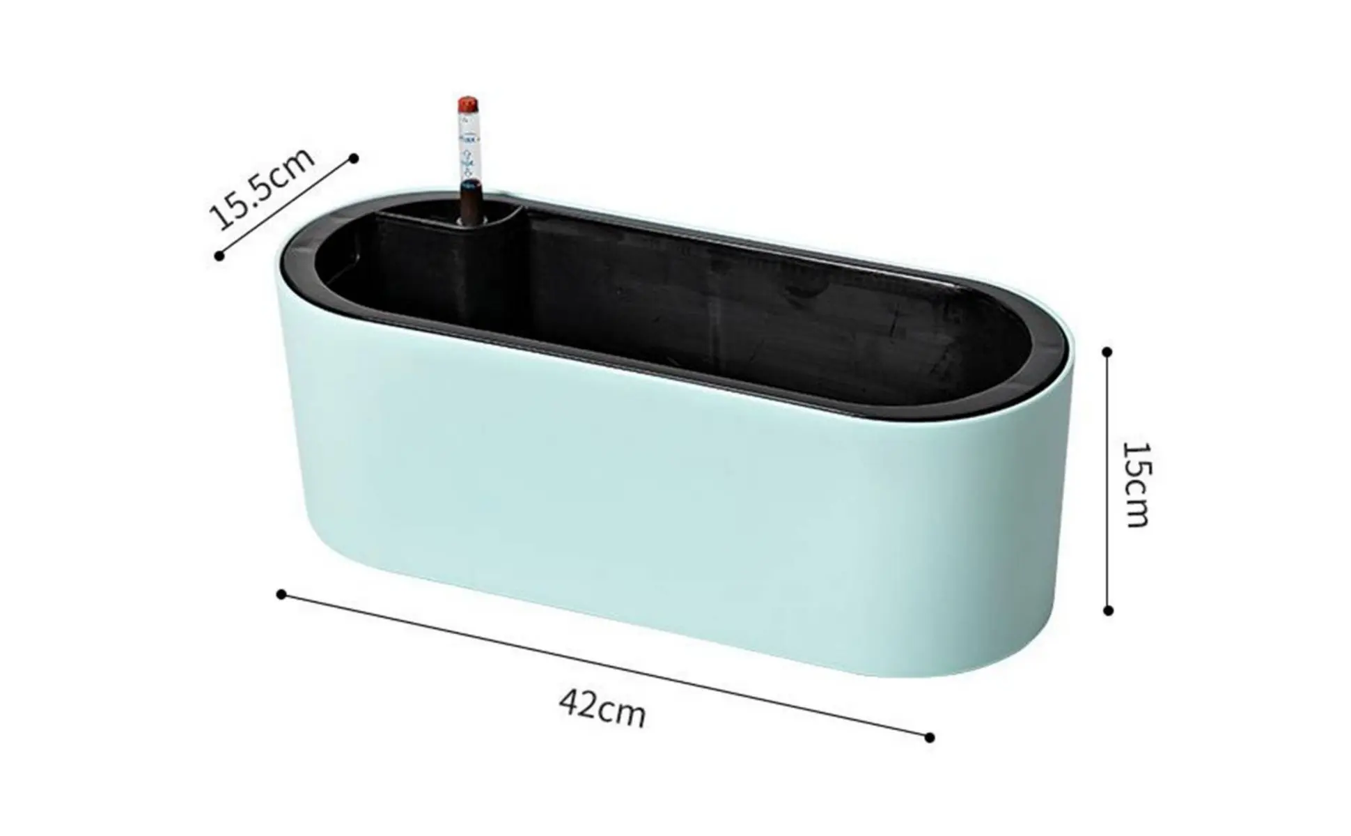 Rectangular Flower Pot with Legs Wall-Mountable Rectangular Hanging Planter Hanging Railing Planter Minimalist Design for Office