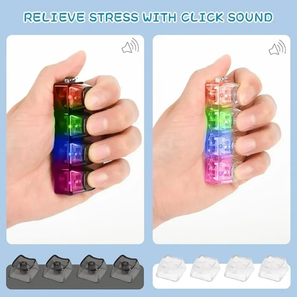 Stress-Relief LED Keychain Light & Portable Office Toy Accessory