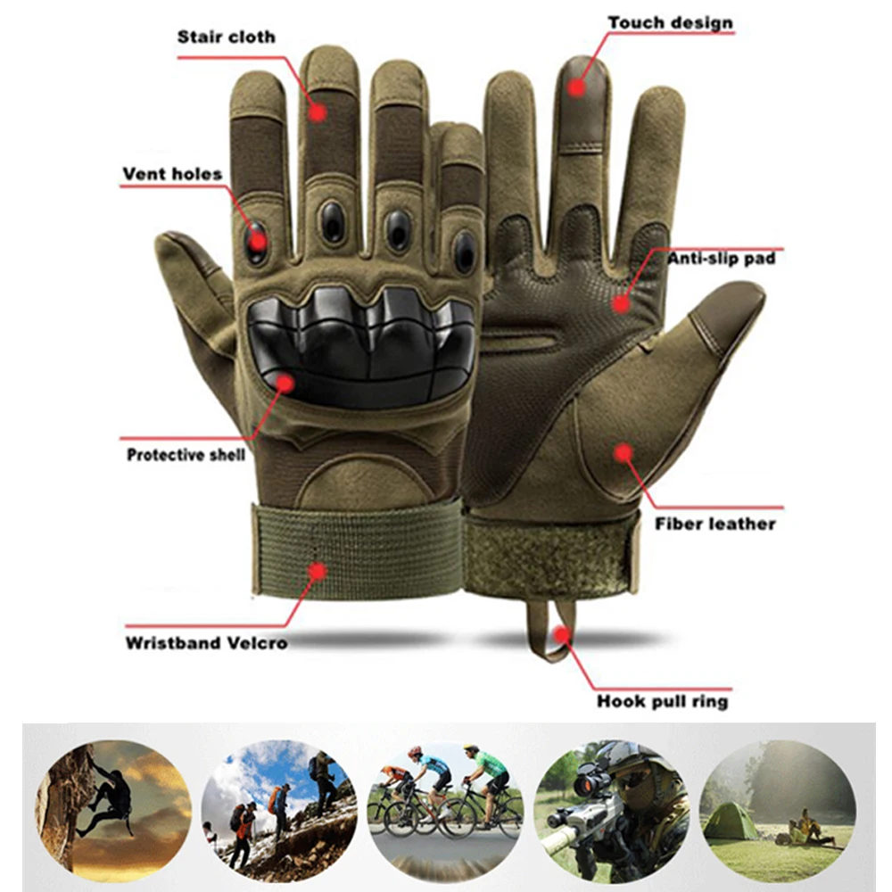 XYBB Gants Tactique Militaire de l'armée de tir Paintball Airsoft Combat  vélo en Caoutchouc de Protection Anti-Skid Gants Hommes Femmes (Color : CP,  Gloves Size : X-Large(23cm 24cm)) : : Mode