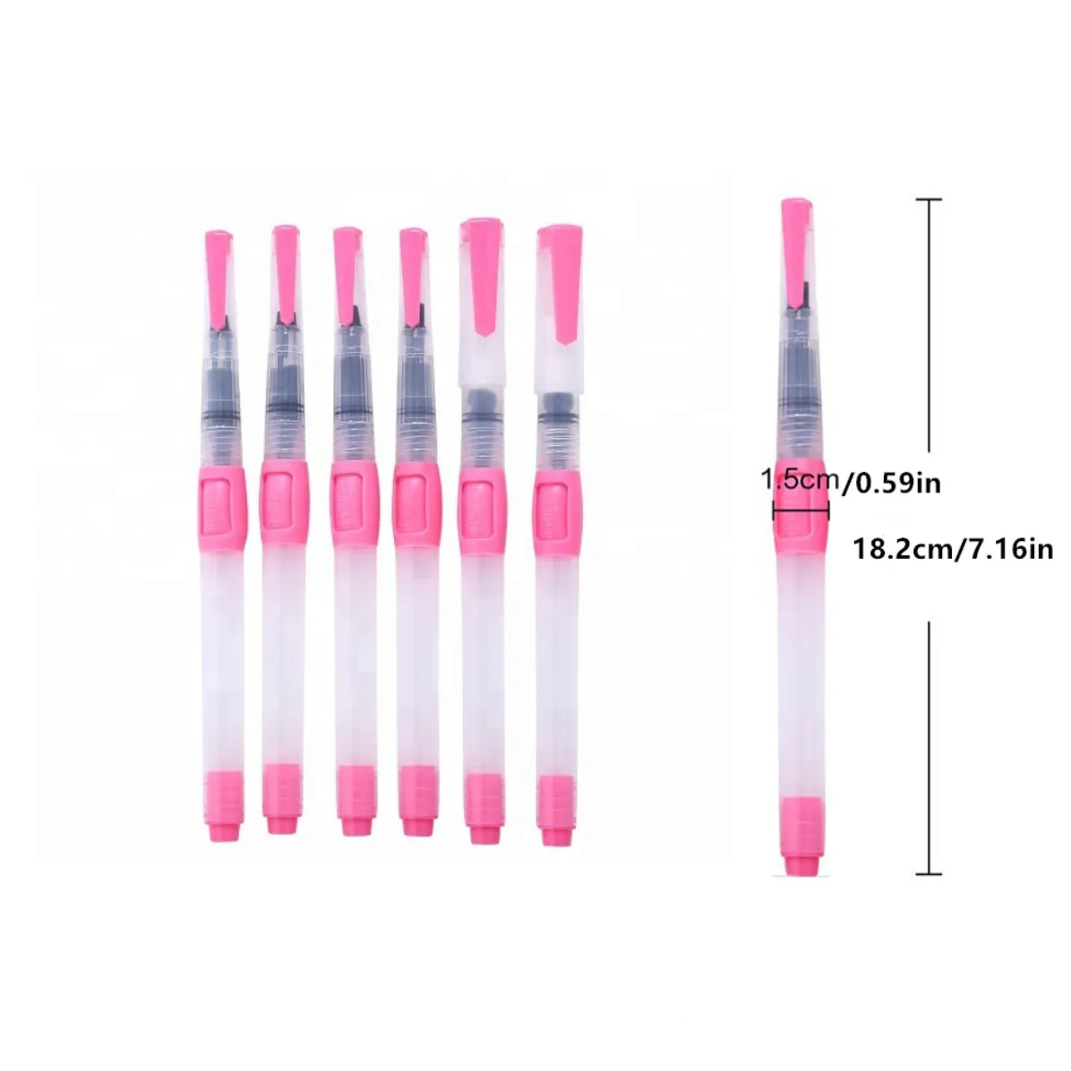 Water storage Nylon solid watercolor brush Water injection brush storage pen