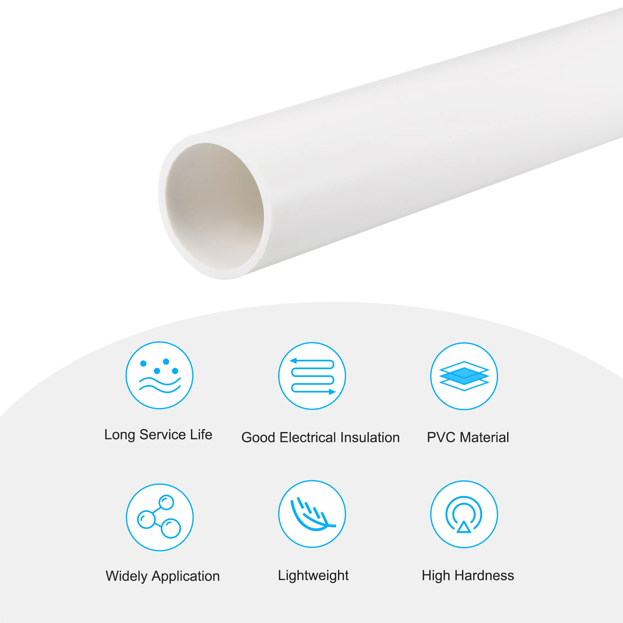 PVC Pipe Long 35cm Outer Diameter 20/25/32mm Fish Tank Aquarium Tube Garden Irrigation Watering Fittings Rigid Round Pipe