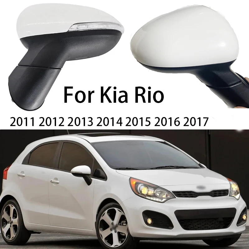 Car Rearview Mirror assembly For Kia Rio 2011 2012 2013-Auto Door Side Rear View Mirror Replacement Assembly 3 5 7 9 Wire car accessories