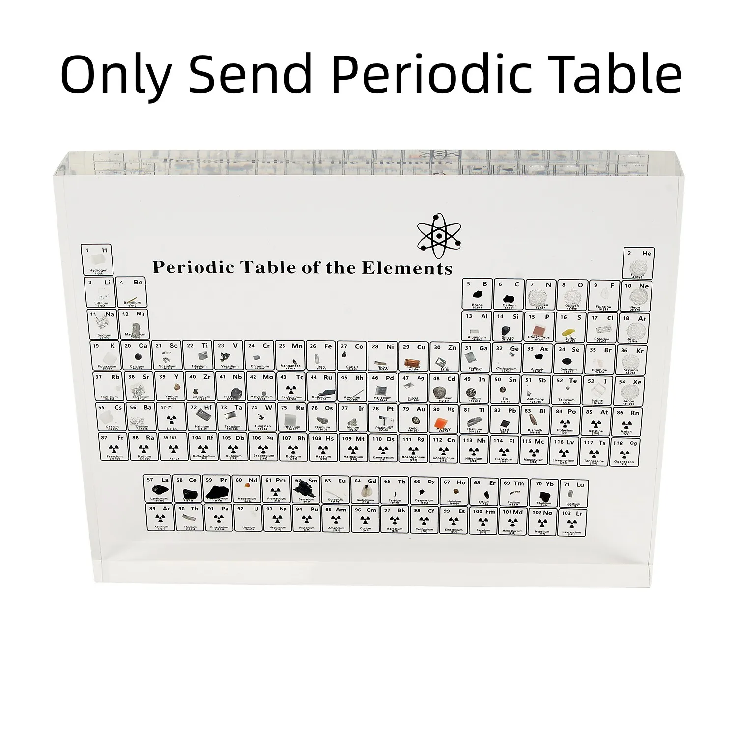 Periodic Table With Real Elements Inside, Real Elements Periodic Table, Tabla  Periodica Con Elementos Reales - AliExpress