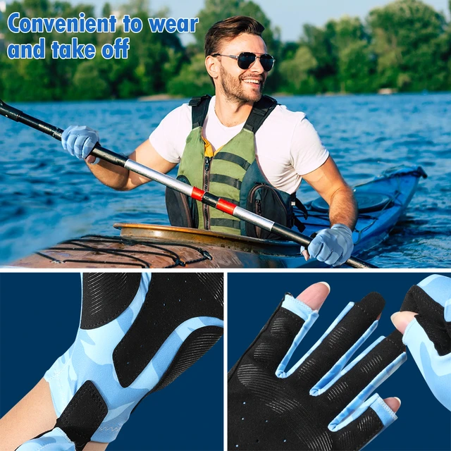Anti-Slip Fishing Gloves Men Women Sun UV Protection High Elastic Boating  Rowing Paddling Outdoors Sports Half-finger Glove - AliExpress
