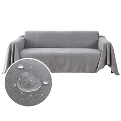 Waterproof Durable Sofa Blanket and Furniture Cover - Solid Color, Dust-Proof & Anti-Scratch Home Decor - XL(180x260cm) (Grey)