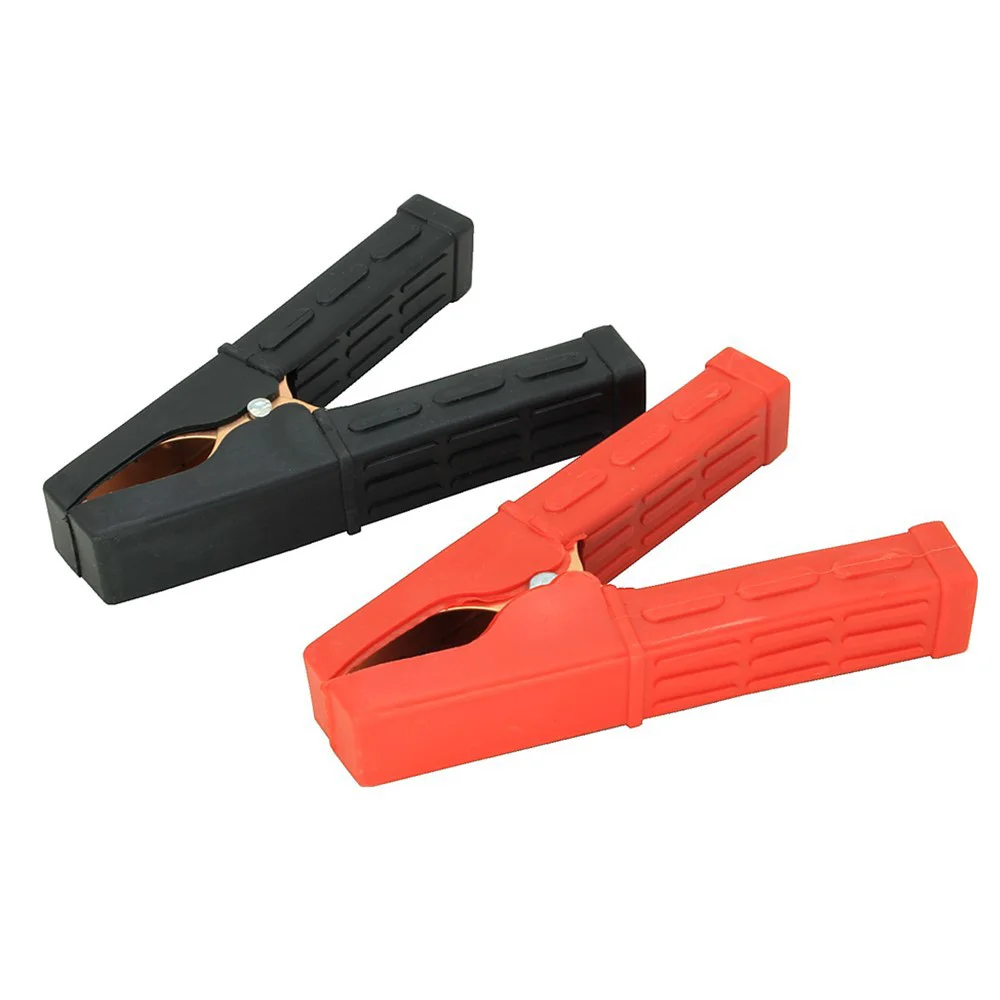 Cable Connection Clip Electrician Crocodile Clips Clamps Battery Electrical Test Insulated 105mm 100A Car Battery Clip 2Pcs/Set