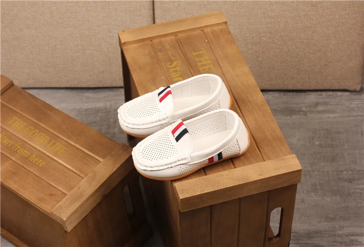 Description Picture 6 of itemKids Casual Shoes Boys Leather Flats Slip-on Loafers Soft Classic Fashion Toddlers Big Children Leather Shoes for Party Wedding