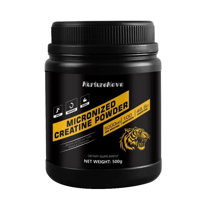 Polvo de creatina micronizada, 500g, fórmula premium, soporte esencial para fuerza muscular y entrenamiento físico
