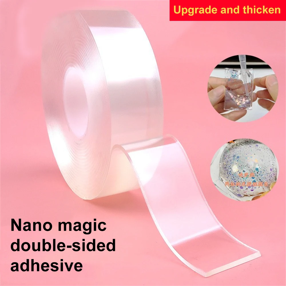 Nano Tape Bubble Blowable Multipurpose Tapes Reusable Nontoxic High Sticky  Kids DIY Toy Double Sided Adhesive for Home-appliance