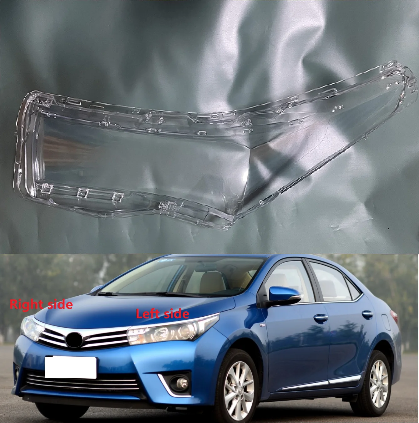 Car Headlight Cover For Toyota Corolla 2014 2015 Plastic Headlamp Lens
