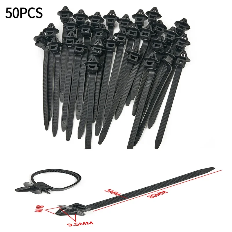 Attaches Câbles Auto à Clipser - Lot De 160 Sangles Nylon 27kg - Résistantes Chaleur, UV - Pour Moteur, électricité