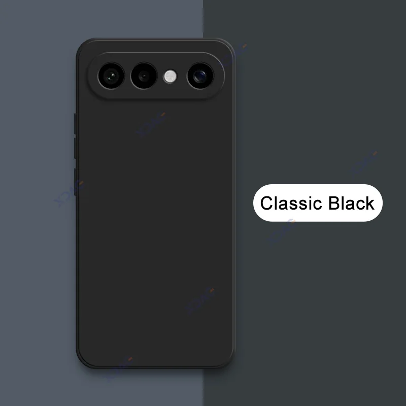 Luxury Square Liquid Silicone Shockproof Phone Case with Soft Lens Protection