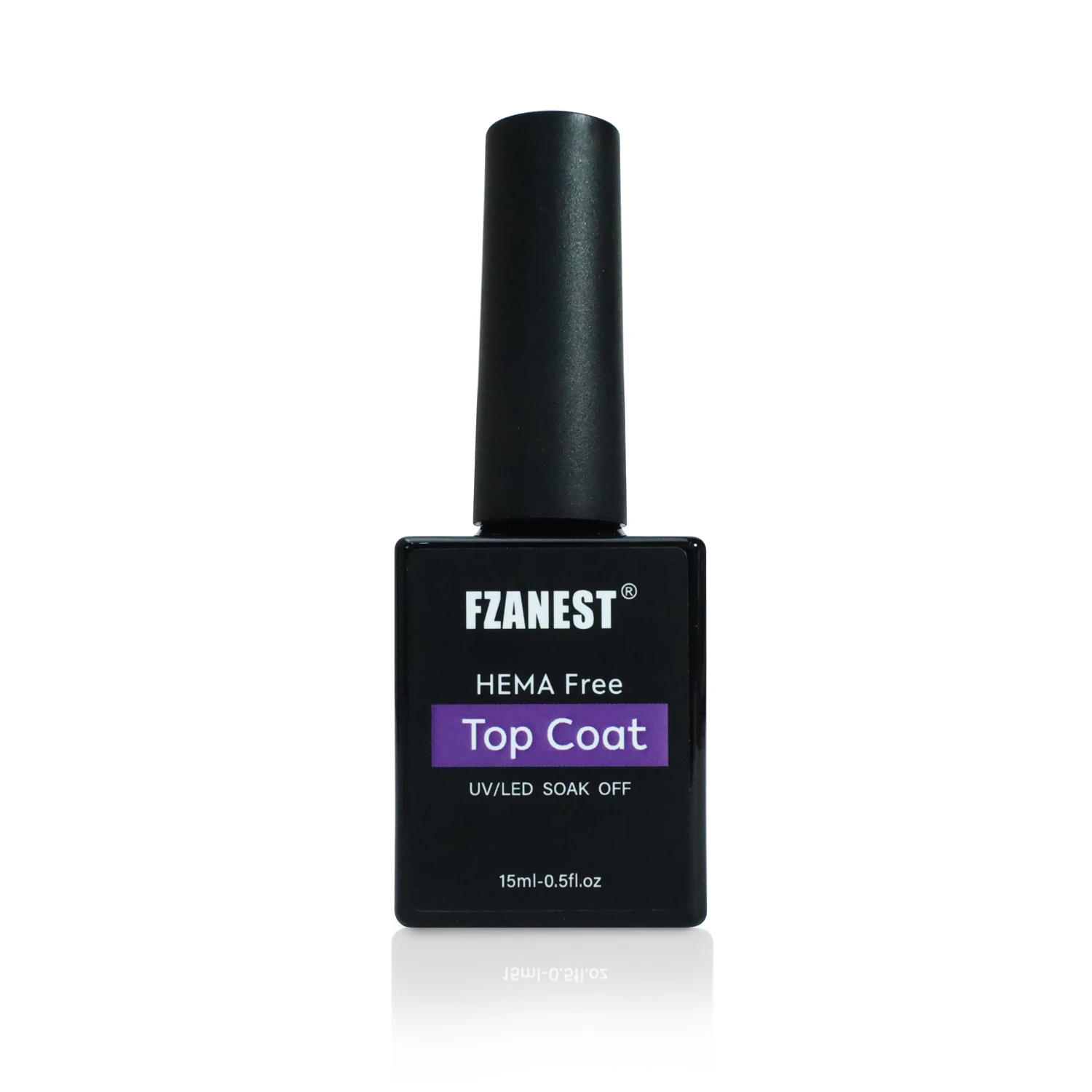 FZANEST HEMA TPO free High Durability Strong Top and Base Coat Set Shiny Crystal NO Wipe High Shine Gel Nail Polish