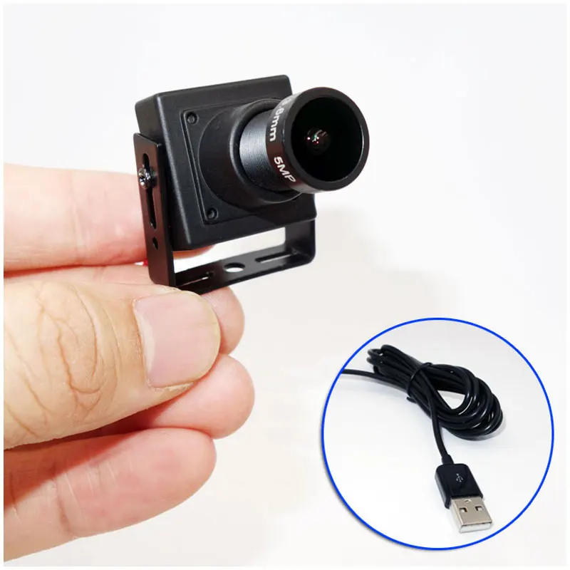 초점 길이 3.6mm 광각 90 도 렌즈 녹색 식물 관찰 미니 USB 카메라, 2MP HD OTG 컴퓨터 카메라