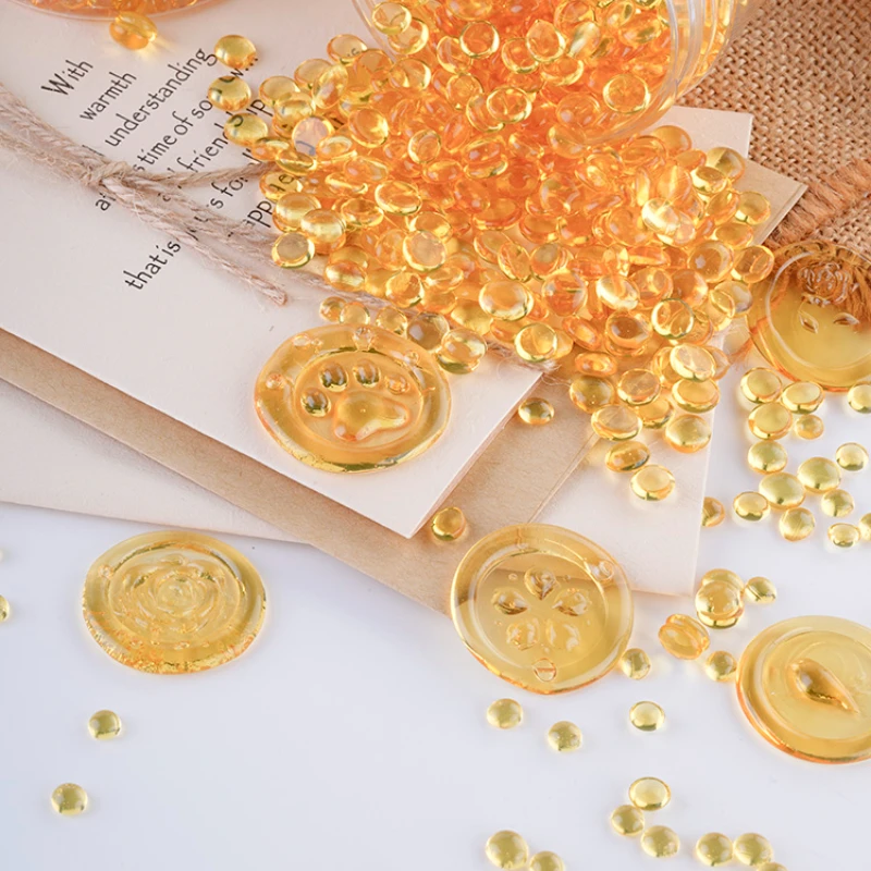 500g Transparent Fire Paint Wax Particles Hand Ledger Decoration Envelope Invitation Seal Manual Seal Rubber Particles