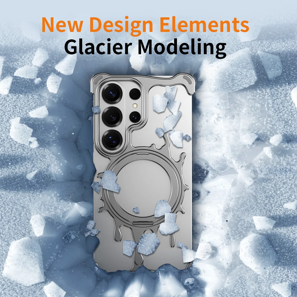 360° Rotating Magnetic Liquid Metal Shockproof Minimalist Phone Case