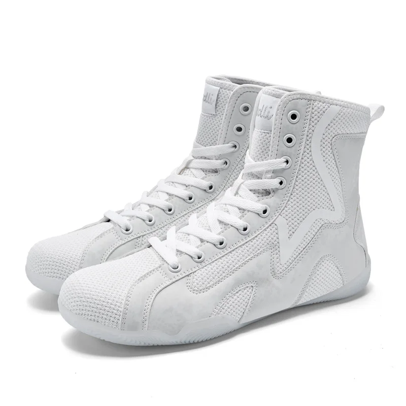 New Luxury Mens Wrestling Sneaker Designer One-piece Tongue Plus Size Boxing Sport Shoe Brand Wearable Boxing Fighting Boot