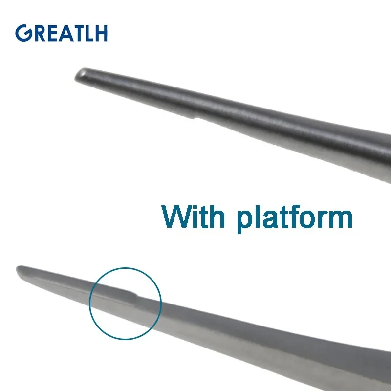 Tissue Tweezers Ophthalmic Hook with Platform Ophthalmic Surgical Instrument Stainless Steel 12.8cm
