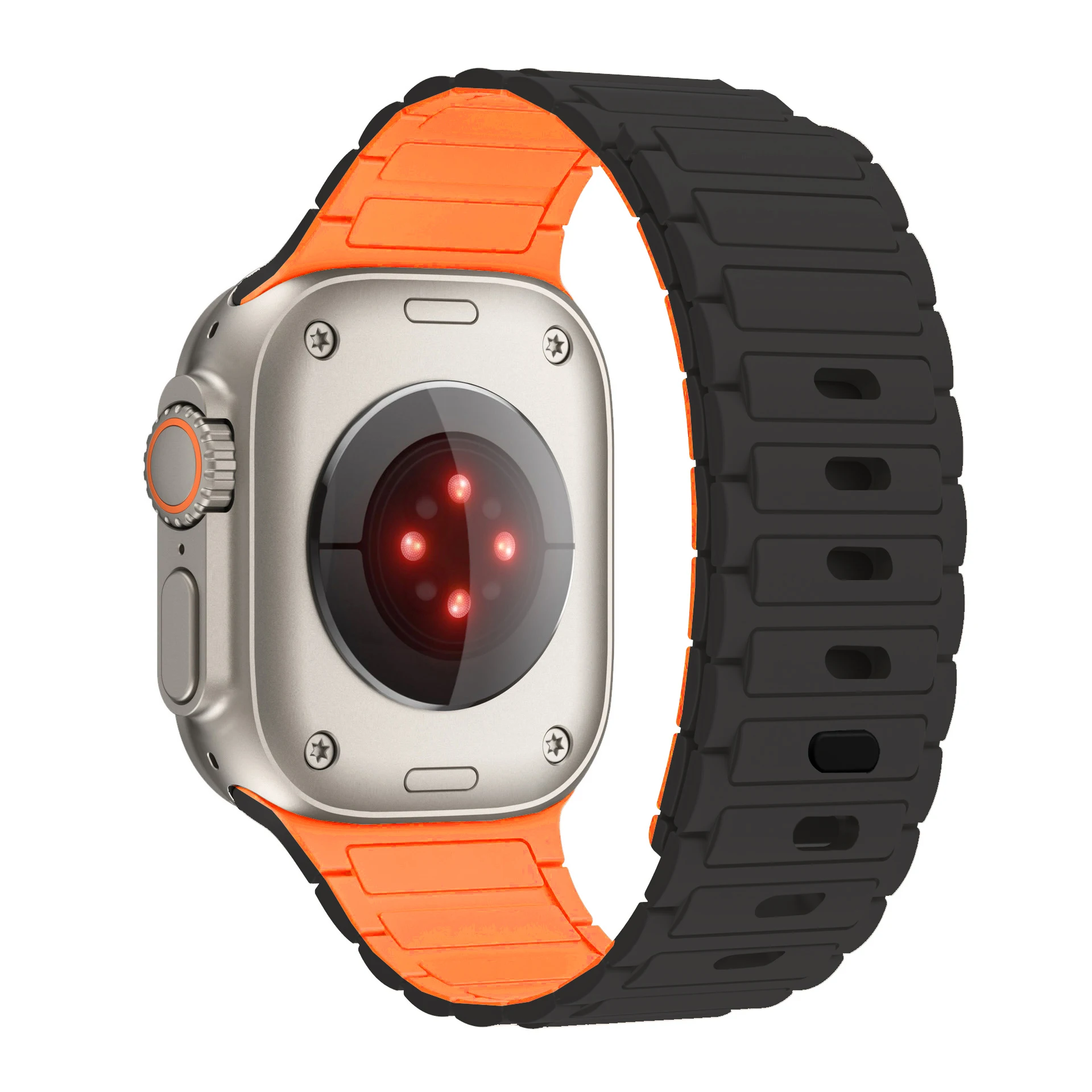 Stylish Magnetic Loop Silicone Watch Band Strap