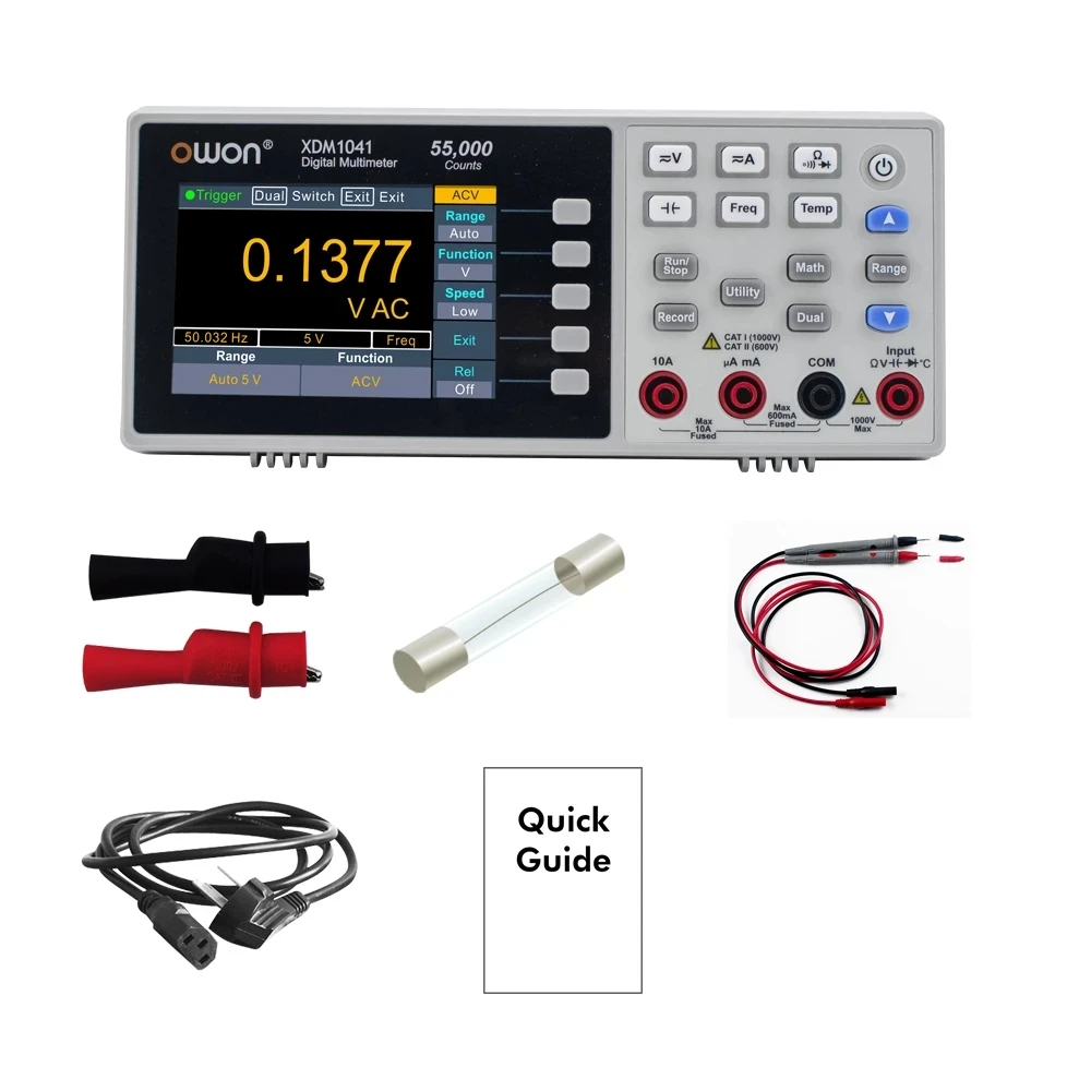 OWON XDM1241 XDM1041 4 1/2 Digital Multimeter Portable Bench True RMS DC/AC Current Voltage USB Multimetro Tester Meter digital multimeter multimeter tester