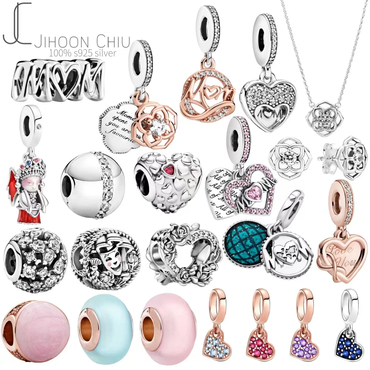 

Новинка 2021, модная Изысканная креативная подвеска-цепочка из стерлингового серебра 100% пробы «сделай сам» на подарок на день матери