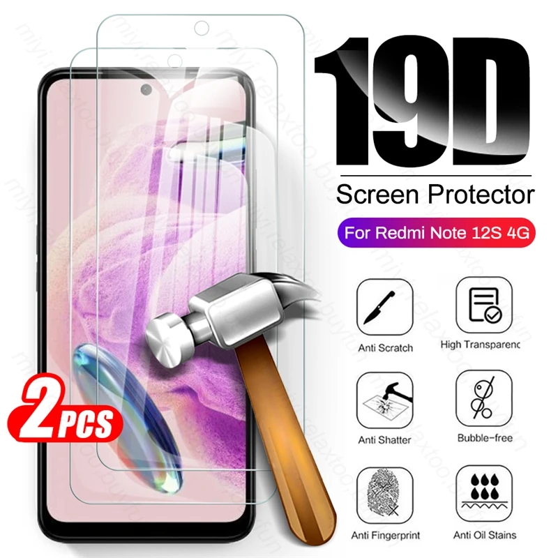Comprar Película protectora de pantalla de vidrio templado transparente HD  de 3 piezas para Redmi 12 12C Note 12 / 12S / 12 5G / Note 12 Pro 5G / 12  Pro +