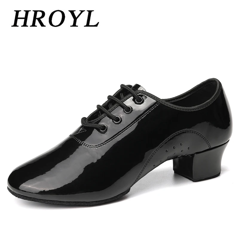 Dance Shoes Men's Latin Dance Shoes Split Sole Jazz Ballroom Heel Height 3.5CM
