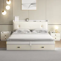 Ensemble de chambre à coucher moderne avec tiroirs blancs, literie pour filles, ensemble de chambre à coucher de luxe, meubles de maison 2