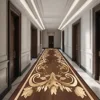 European Style Long Corridor Carpet Villa Hallway Area Rugs Non-slip Stairway Runners Home Decor Aisle Floor Mats Customizable 3
