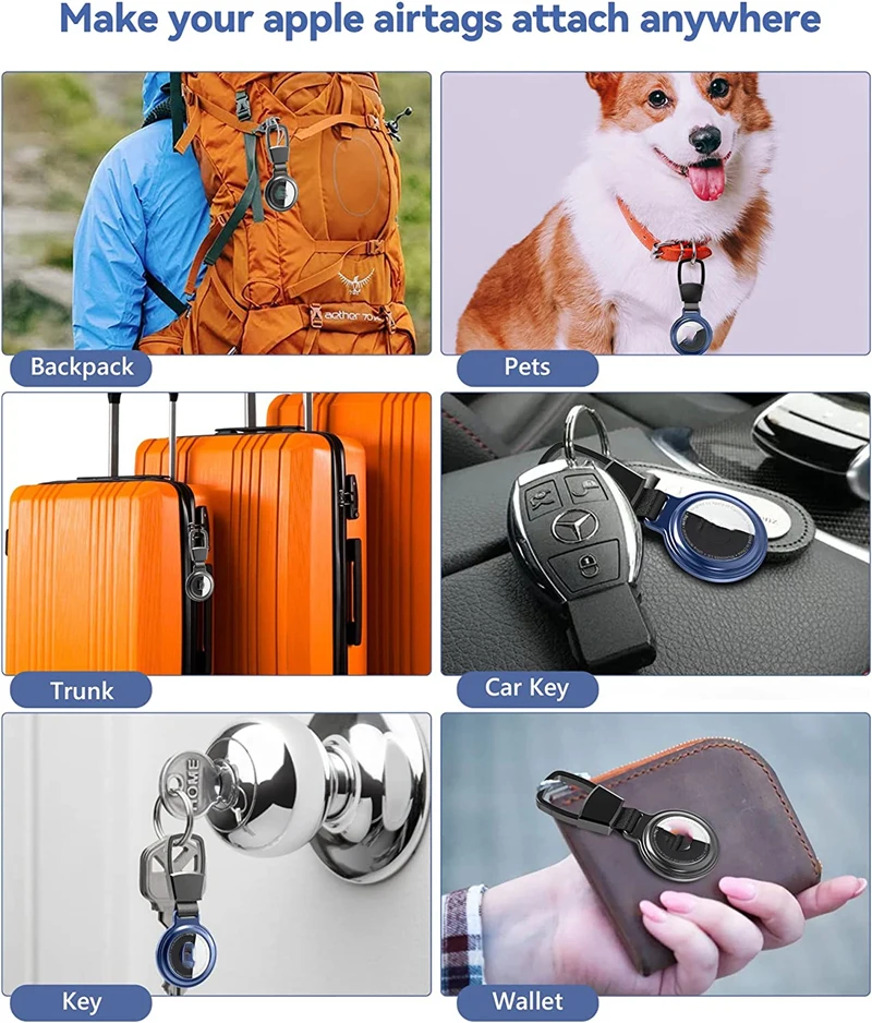 Metal Magnetic Keychain Holder Case for Tracker Devices