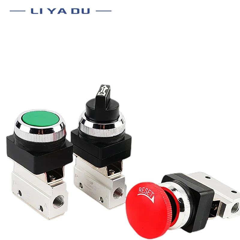 Push Button Pneumatic Air Control Valve - Manual Momentary Valve Switch