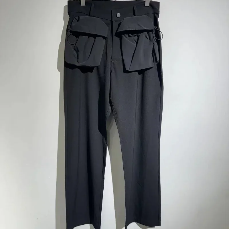 2024ss 1:1 Best Quality Pocket Splicing Cargo Pants Casual Trousers Y2k Streetwear Techwear Traf Sweatpants Men's Clothing
