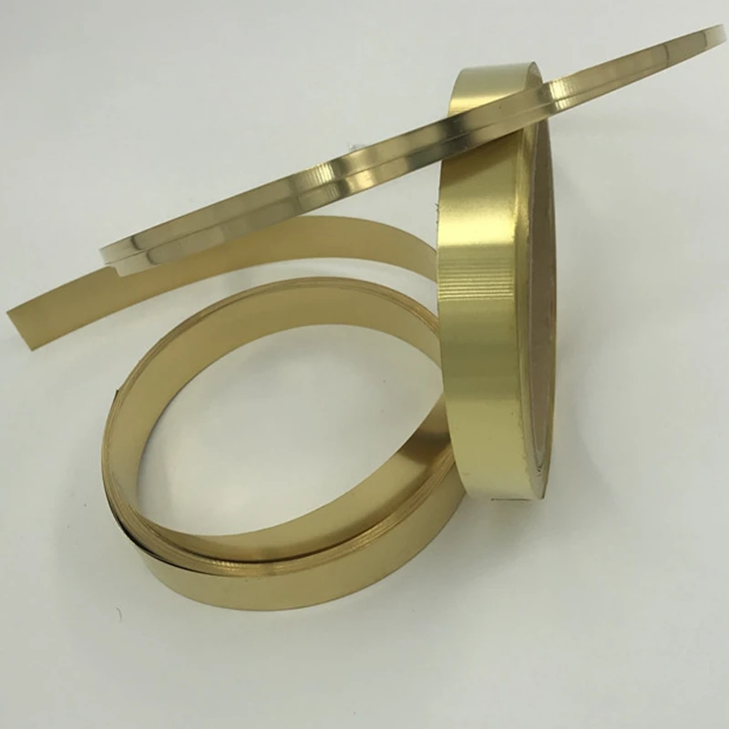 Premium Half Hard Solid Brass Flat Wire Strip - Ideal for Jewelry Making and DIY Accessories, 1 Piece (0.2mm, 0.25mm, 0.3mm)