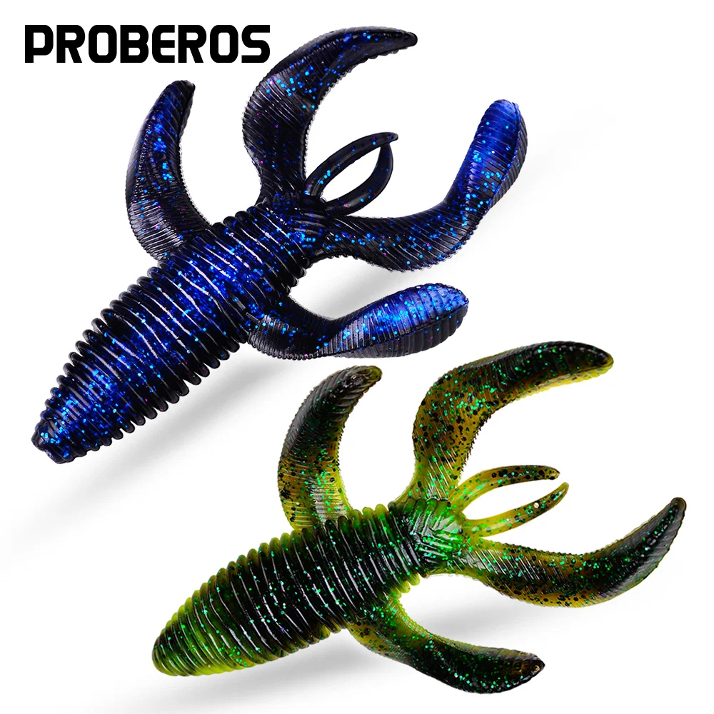 Proberos Soft Lures Silicone Bait 5 Color Soft Baits 10cm Fishing Baits