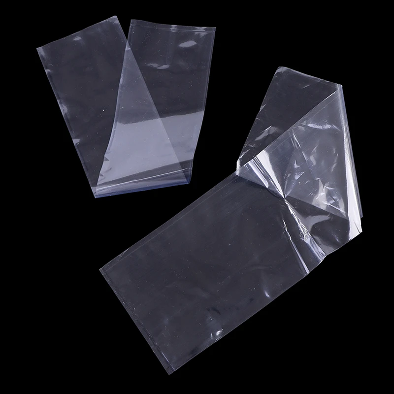 100pcs Remote Control Transparent PVC Heat Shrink Bag Hair Dryer Plastic Sealed Heat Shrink Film Dust Protection Box Household 6