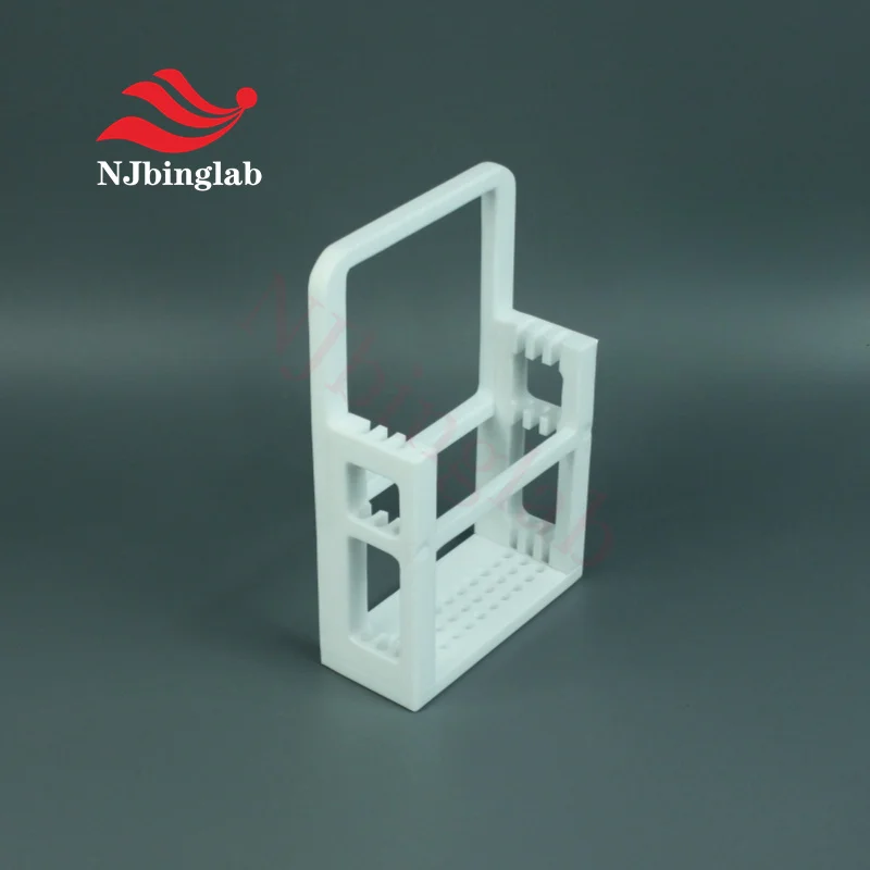 NJbinglab PTFE 5-inch Photolithography Mask Cleaning Basket for Wafer Process Semiconductor Manufacturing