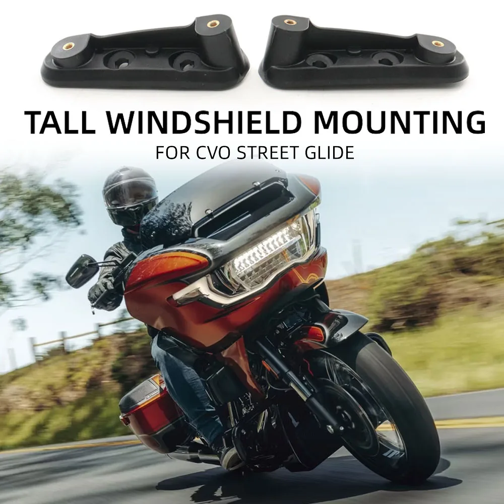 

2023 NEW Motorcycle Tall Windshield Mounting Kit bracket For Harley CVO Street Glide 2023 2024 FLHXSE models