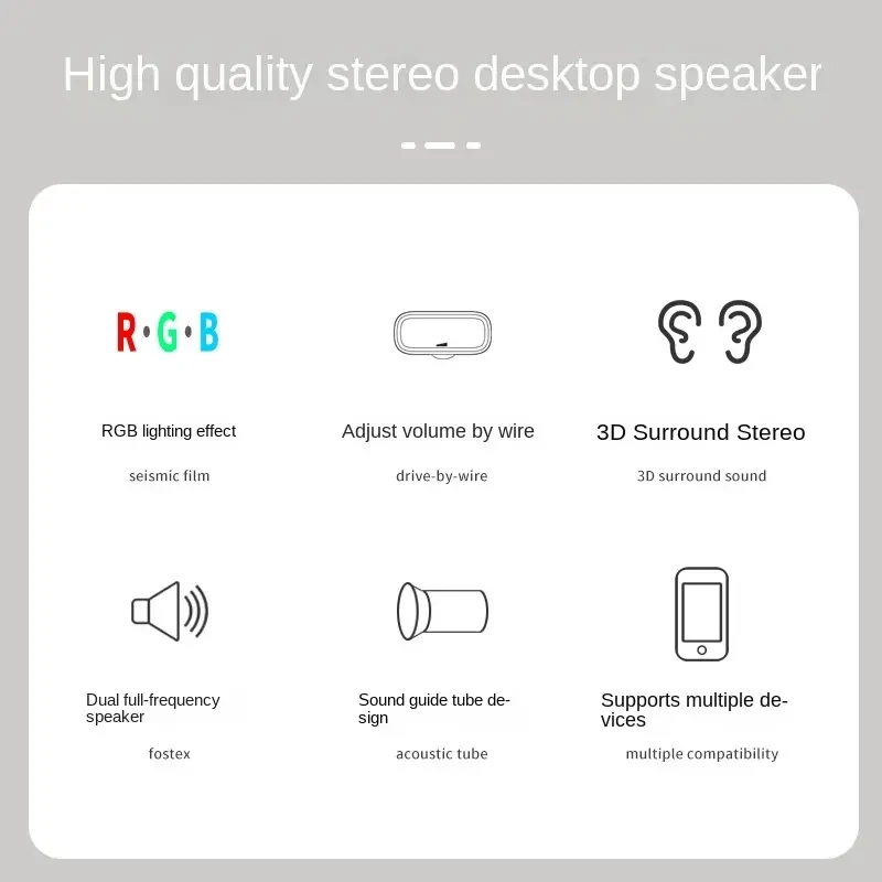 Desktop Computer RGB Sound Speaker
