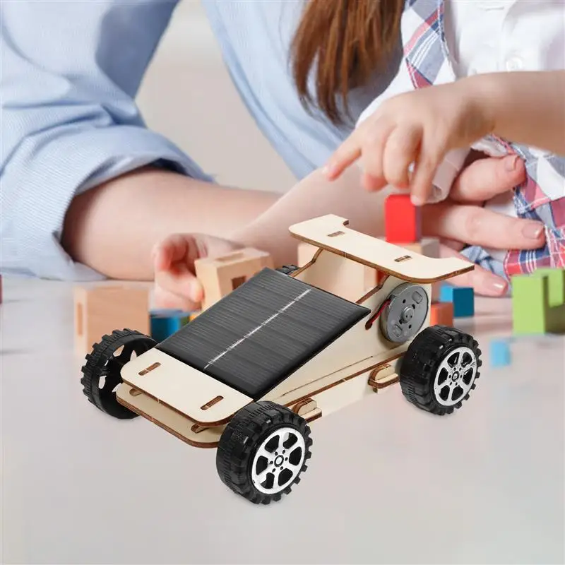 Solar Car Toy Assemble Solar Car Model Kids Toys Educational Prop Vehicle Project Teaching Plaything Solar Powered Car Kit Learning Aid