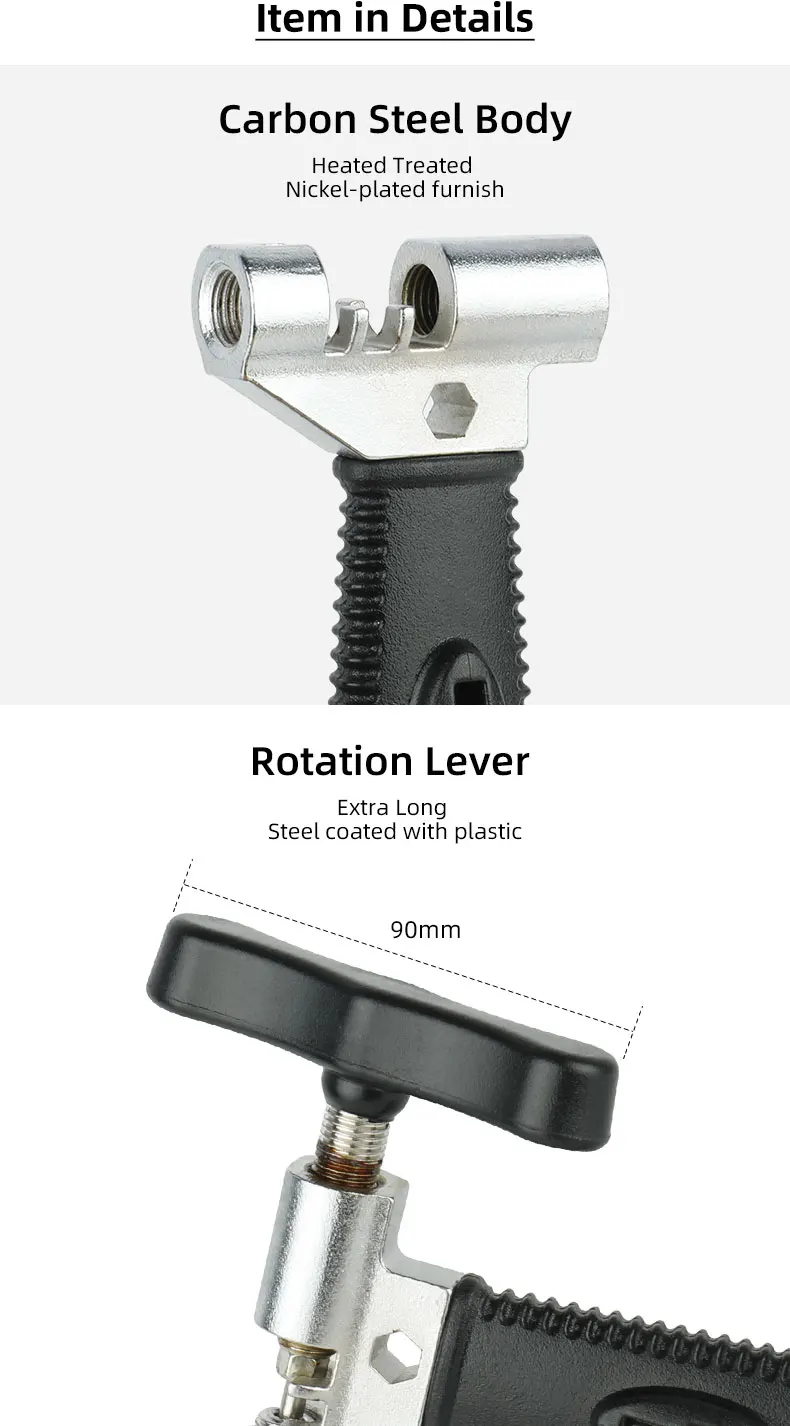 MTB Rennrad Kette Reparatur Kit 6-12S Kette Checker Zange Breaker W/Link Haken Ersatz Pin fahrrad Ersatz Werkzeug Zubehör – Detail 4