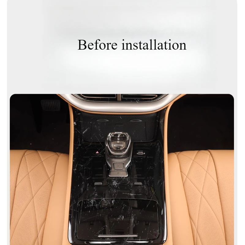 For Denza D9-Original Car Wood Grain Interior Modification Special Central Control Gear Panel Door Patch Modification