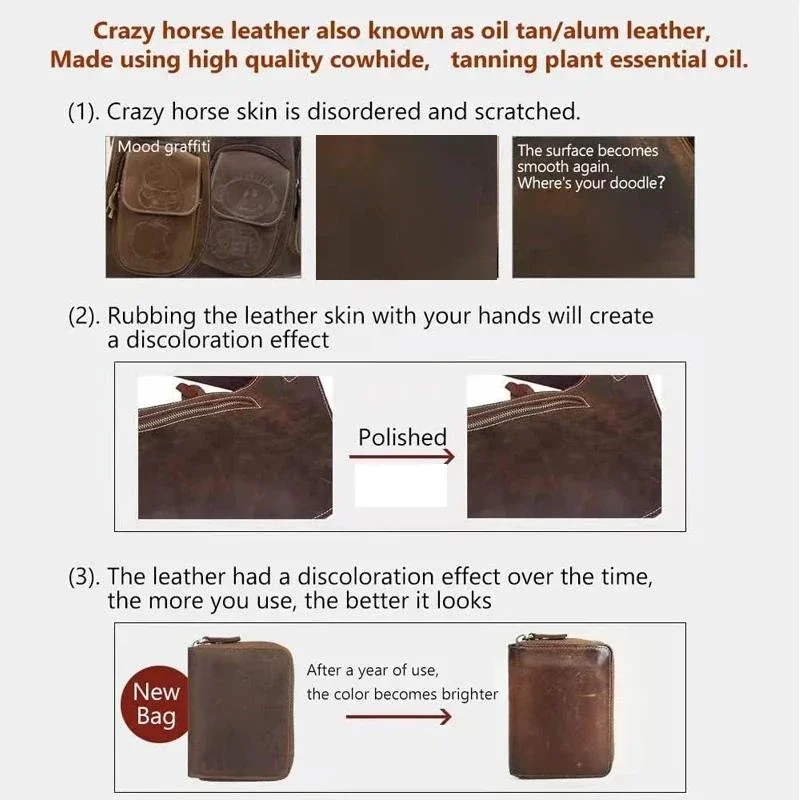 Genuine Vintage Oil-Tanned Leather Piece - Crazy Horse Pre-cut Cowhide