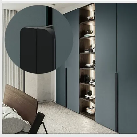 

Handles Pulls Knobs Hidden Square Cabinet Furniture Wardrobe Black Simplicity Steel Stainless Invisible Knobs Drawer