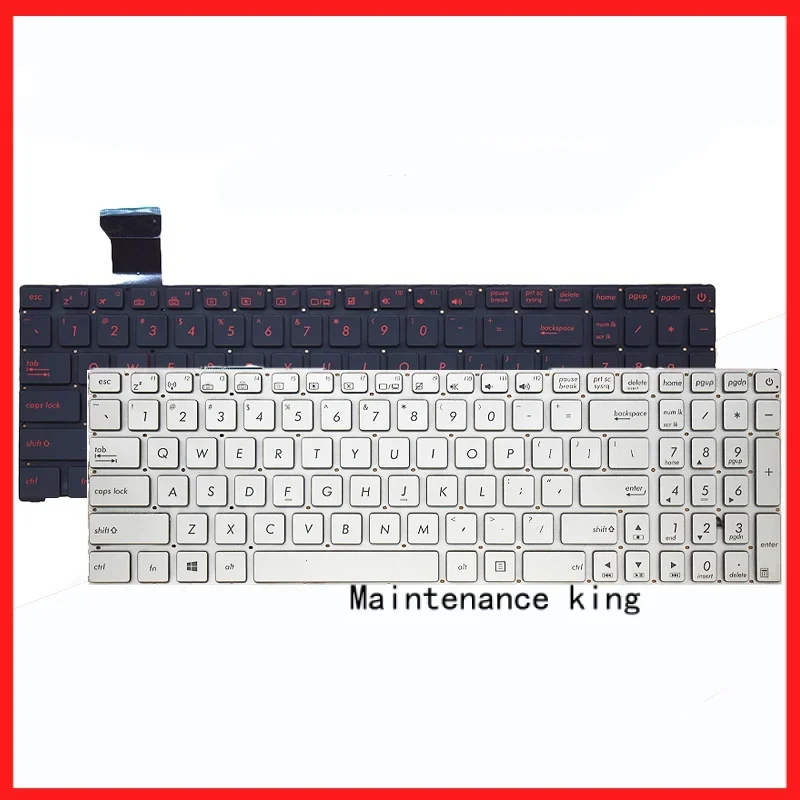 Nuova Tastiera Per Laptop Con Retroilluminazione Per Asus Zx50V Fx- Plus G551Jx G551Vw N552V Zx 50Xj Zx50Jx Gl552J Gl552V Fx-Pro G552Vm G552Vx